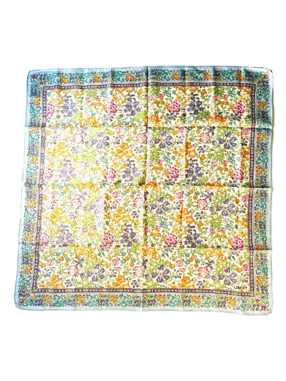 Vintage Liberty of London Floral Cotton Scarf
